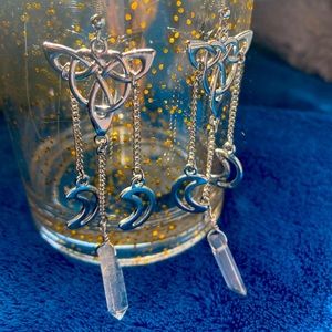 ✨NEW✨ Moon Crystal Dangle Earrings